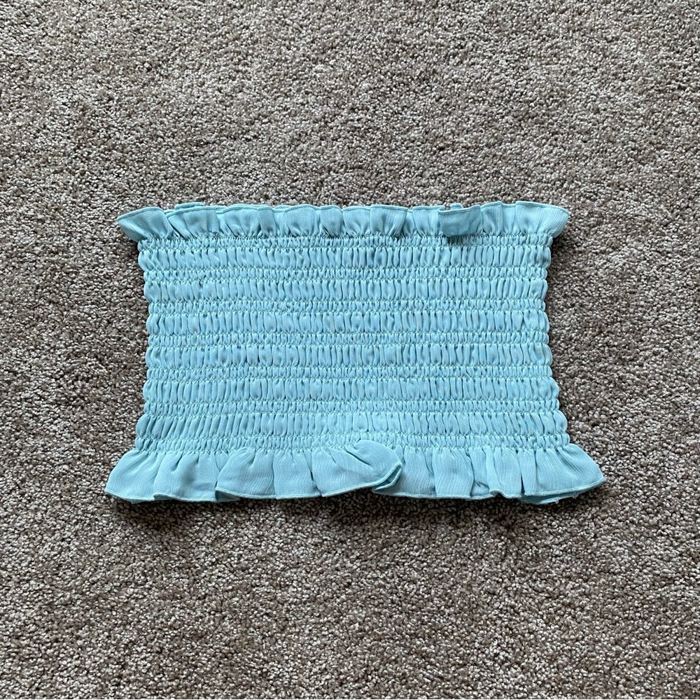 blue tube top